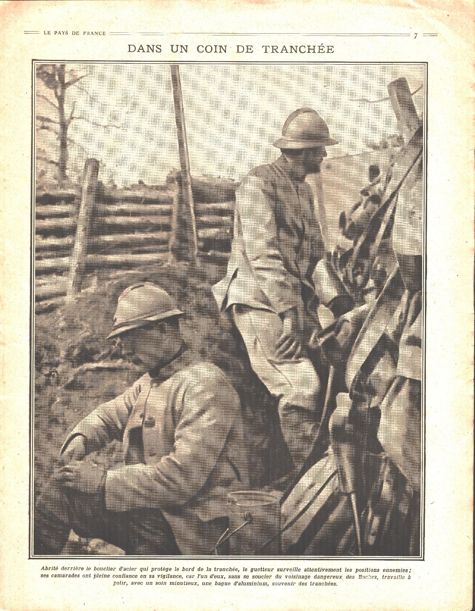 IWW. Das un coin de tranchee. 1915