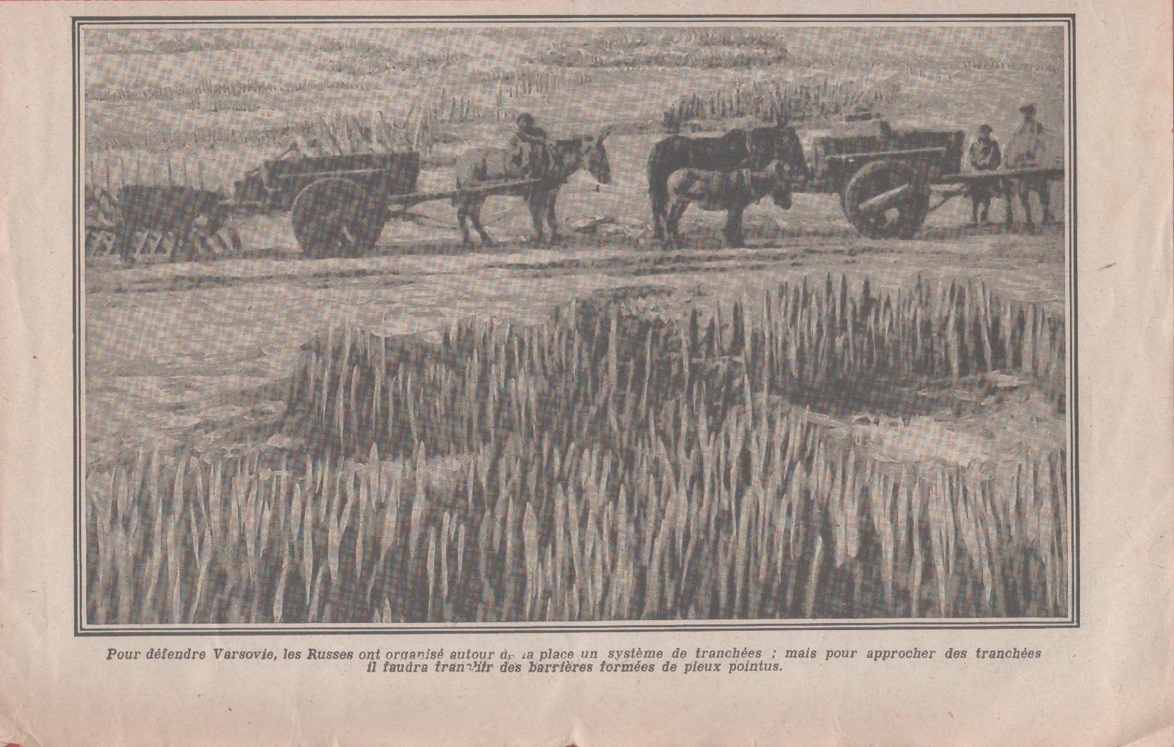 IWW. Pour defendre Varsovie, les Russes ont organise un systeme... …