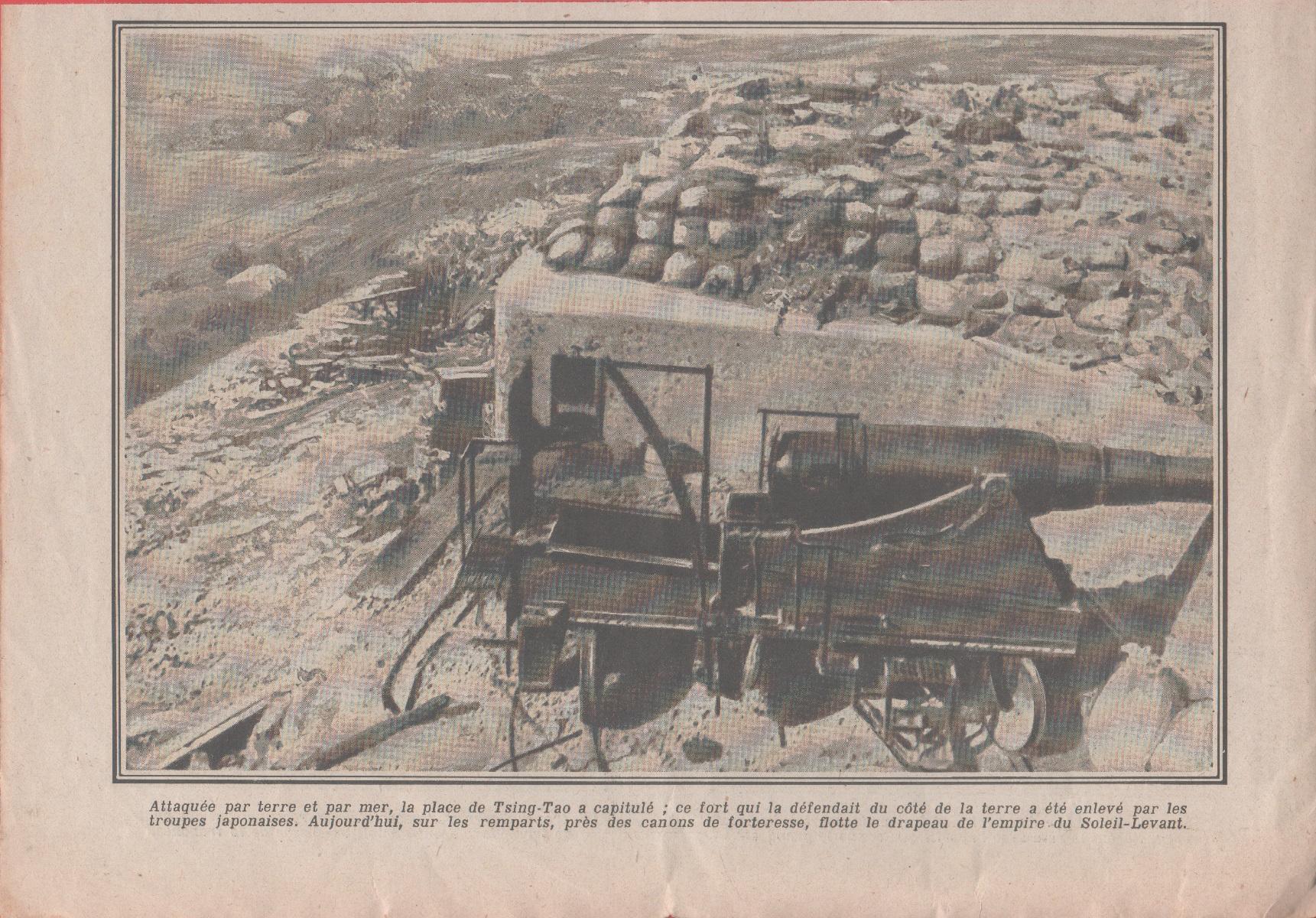 IWW. Tsing-Tao (Cina) è capitolata, la bandiera giapponese sulle difese. …