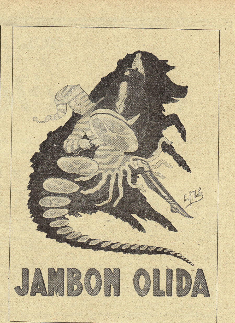 Jambon Olida. Advertising 1926