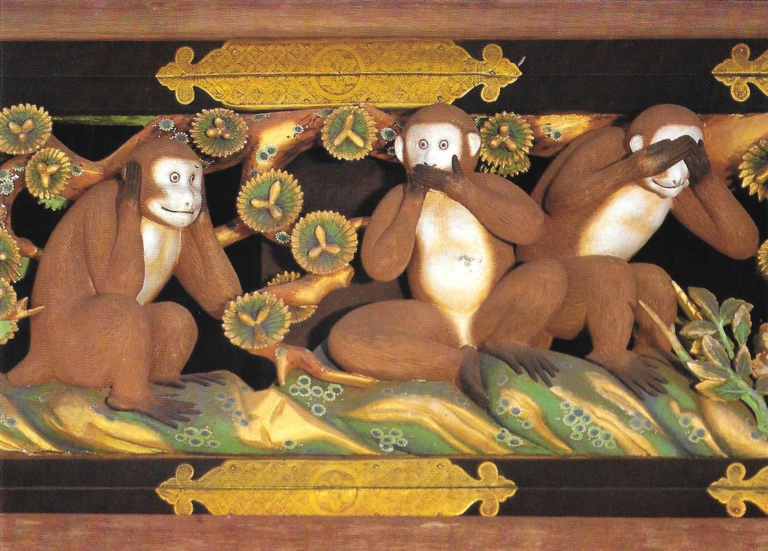 Japan. Nikko. Toshogu. Shrine. Three Monkeys. Non viaggiata