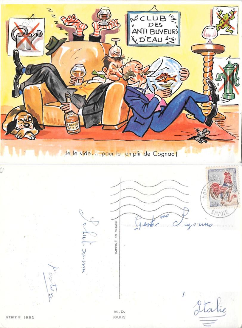 Je le vide... pour le remplir de Cognac! Viaggiata 1966