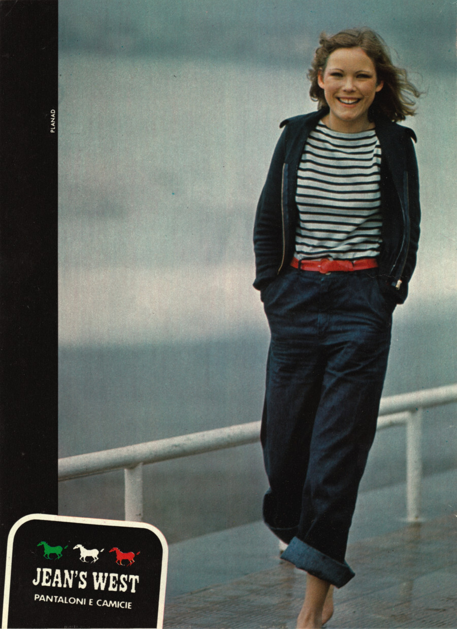 Jean's West pantaloni e camicie. Advertising 1976