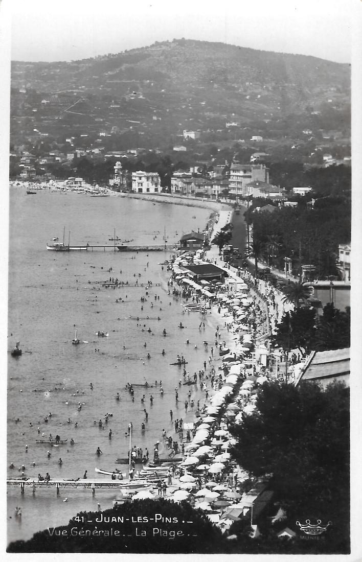 Juan les Pins. Vue generale, la plage. Non viaggiata