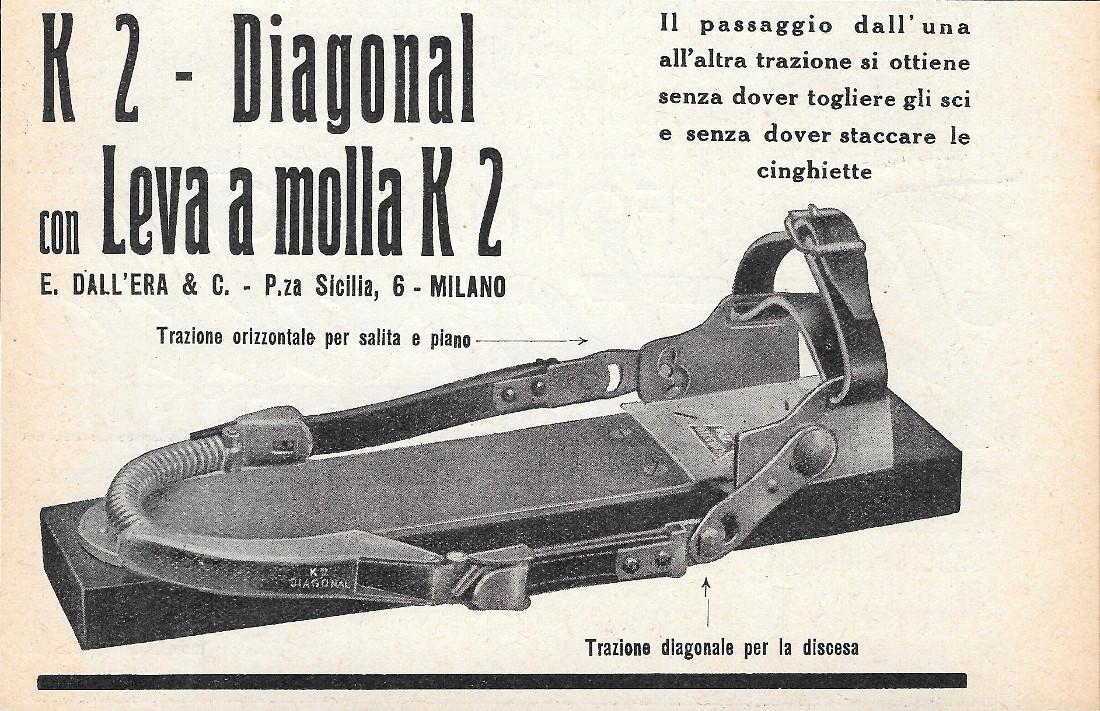 K2-Diagonal con leva a molla K2. Advertising 1935