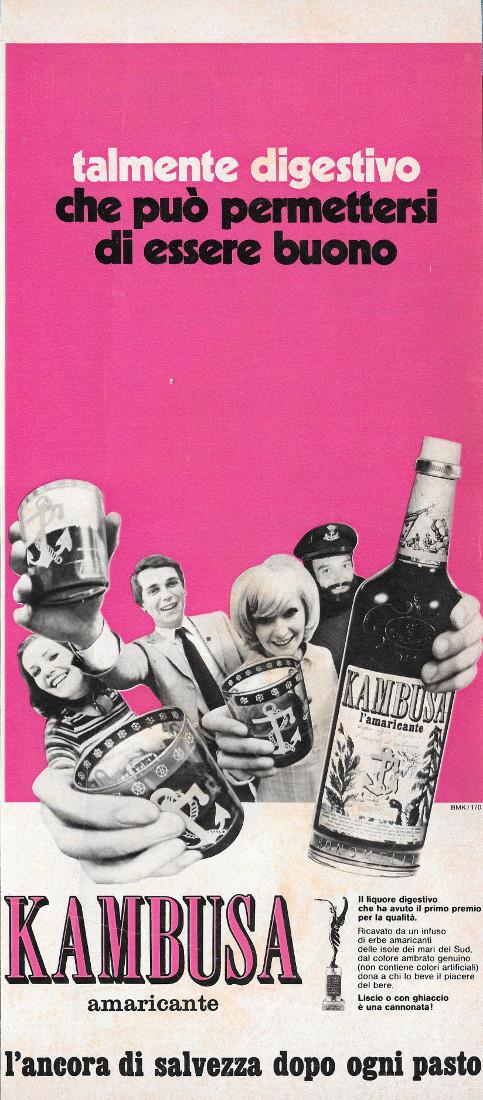 Kambusa l'amaricante. Advertising 1970
