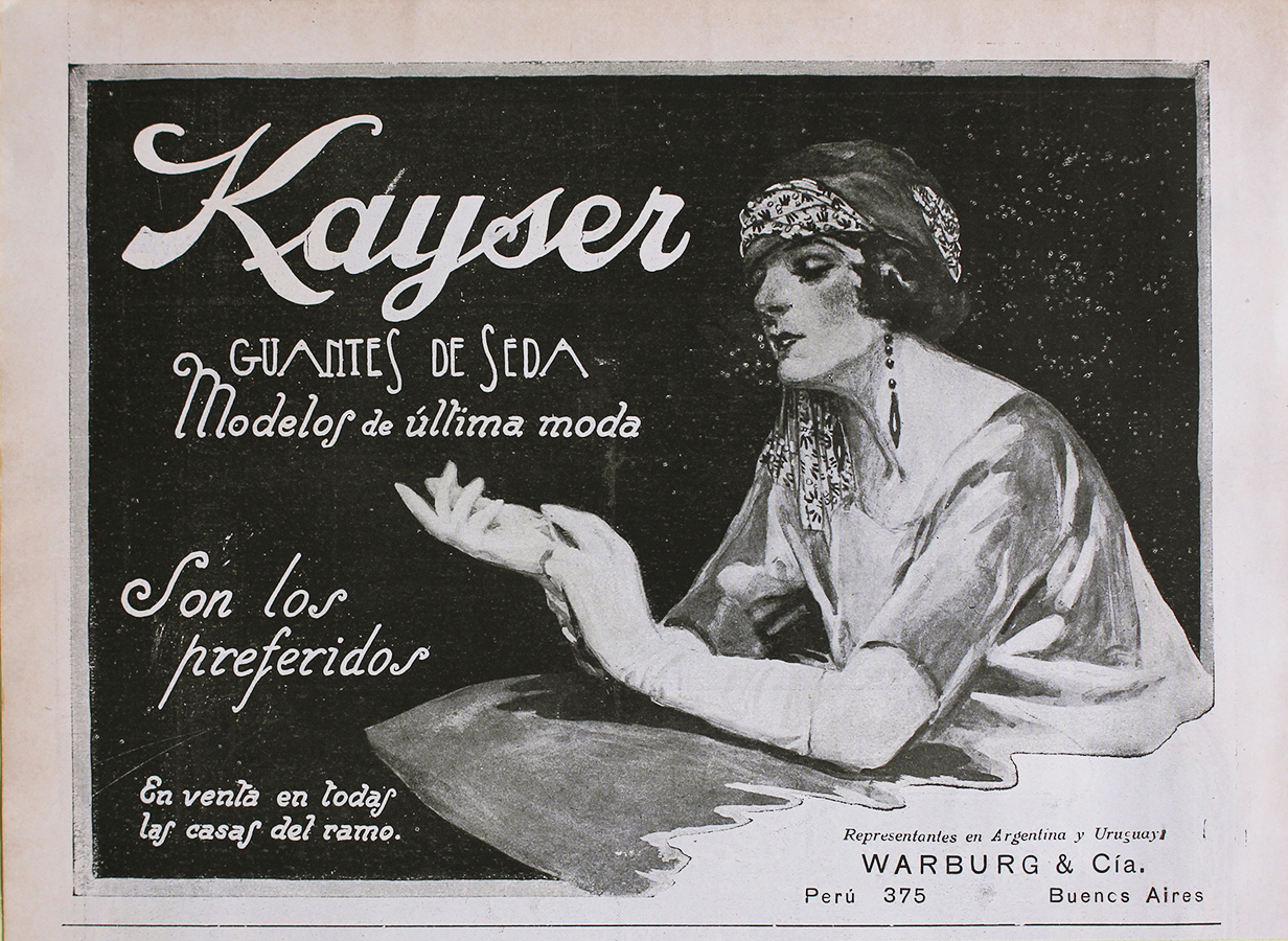 Kayser guantes de seda - Advertising 1922