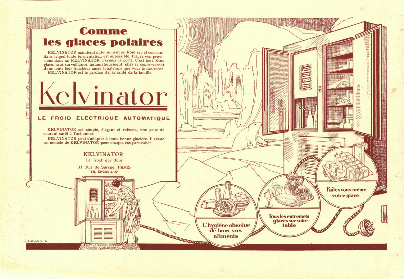 Kelvinator comme les glaces polaires. Advertising 1927