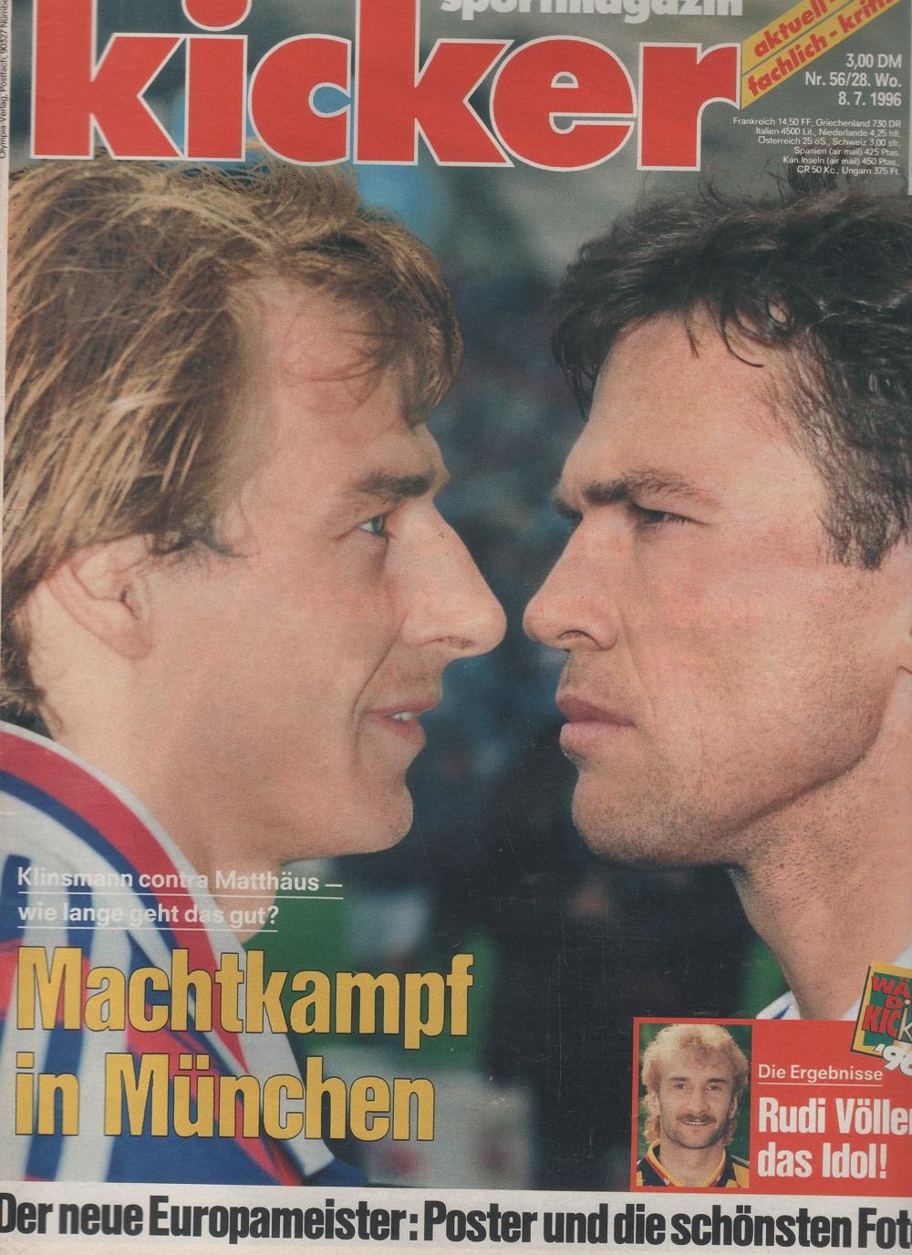 kicker sportmagazine. n. 56/28. 8/7/1996