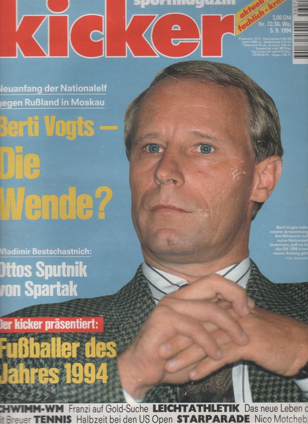 kicker sportmagazine. n. 72/36. 5/9/1994