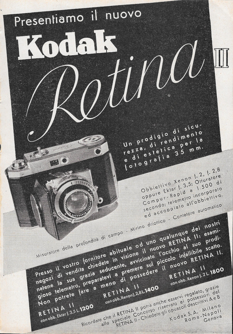Kodak Retina - Advertising 1937