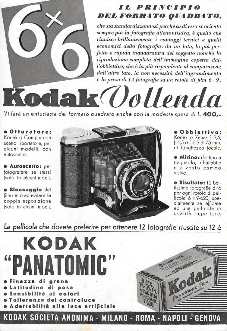 Kodak Vollenda 6x6. Advertising 1941