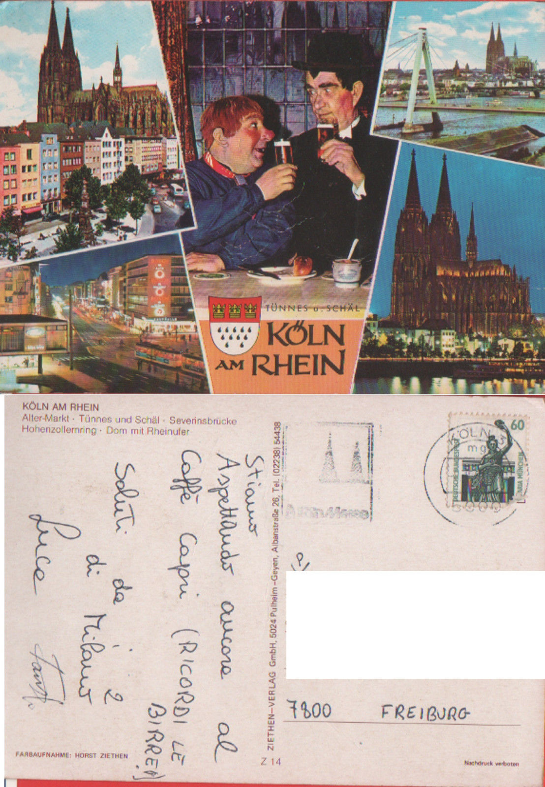 Koln an Rhein. Viaggiata 1987