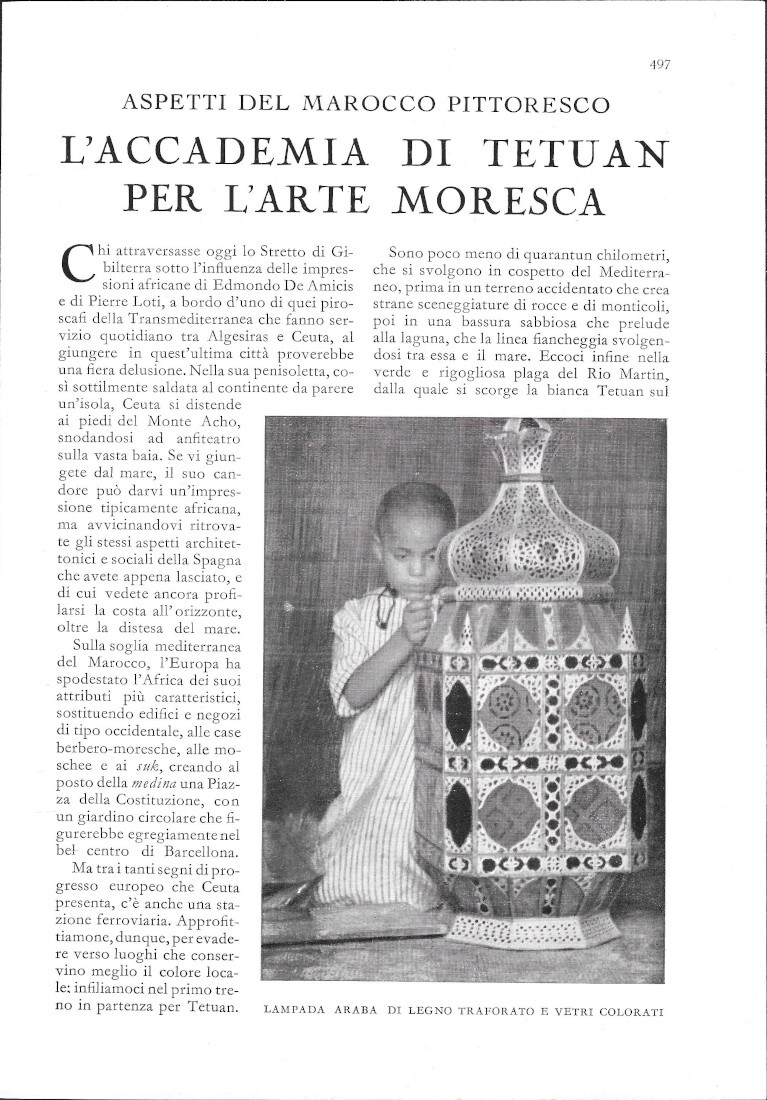 L'Accademia di Tetuan per l'Arte Moresca. Aspetti del Marocco Pittoresco …