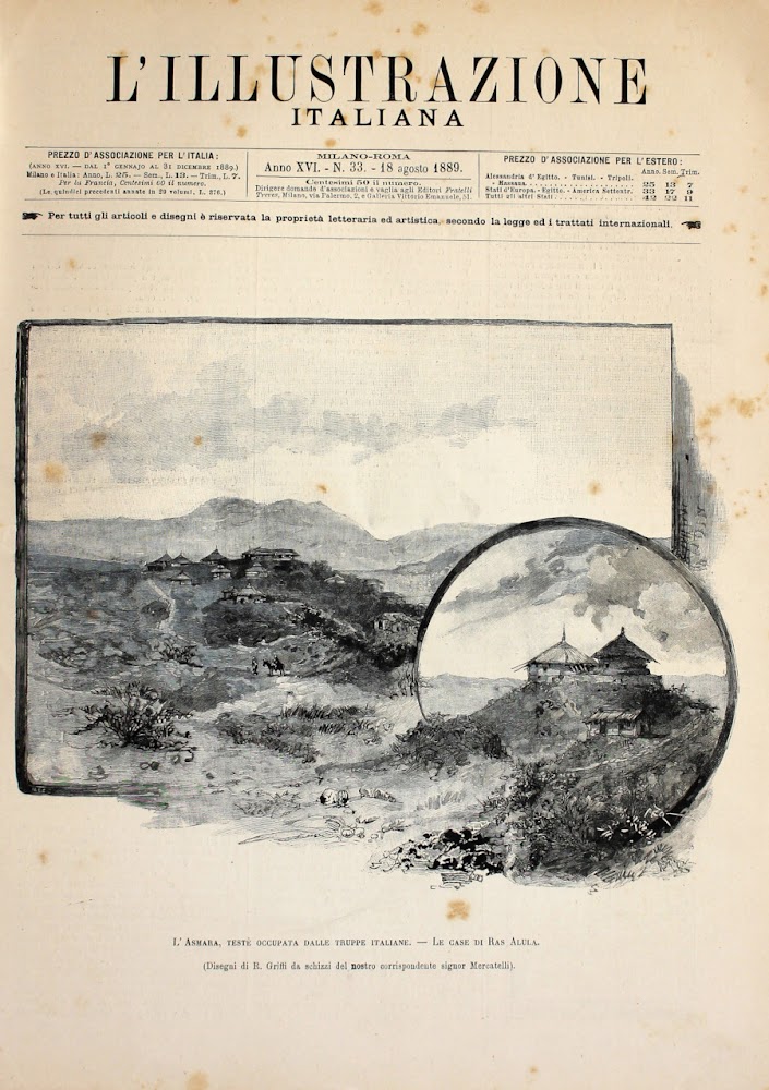 L'Asmara testè occupata dalle truppe italiane. Le case di Ras …