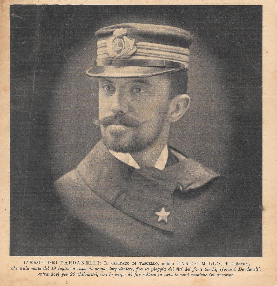 L'eroe dei Daranelli: capitano di vascello, nobile Enrico Millo. Stampa …