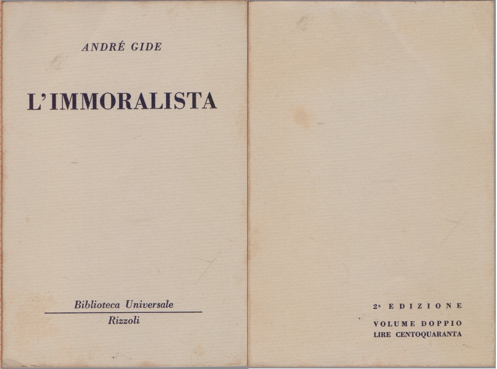 L'immoralista (1273 - 1274 B.U.R.) - Andrè Gide