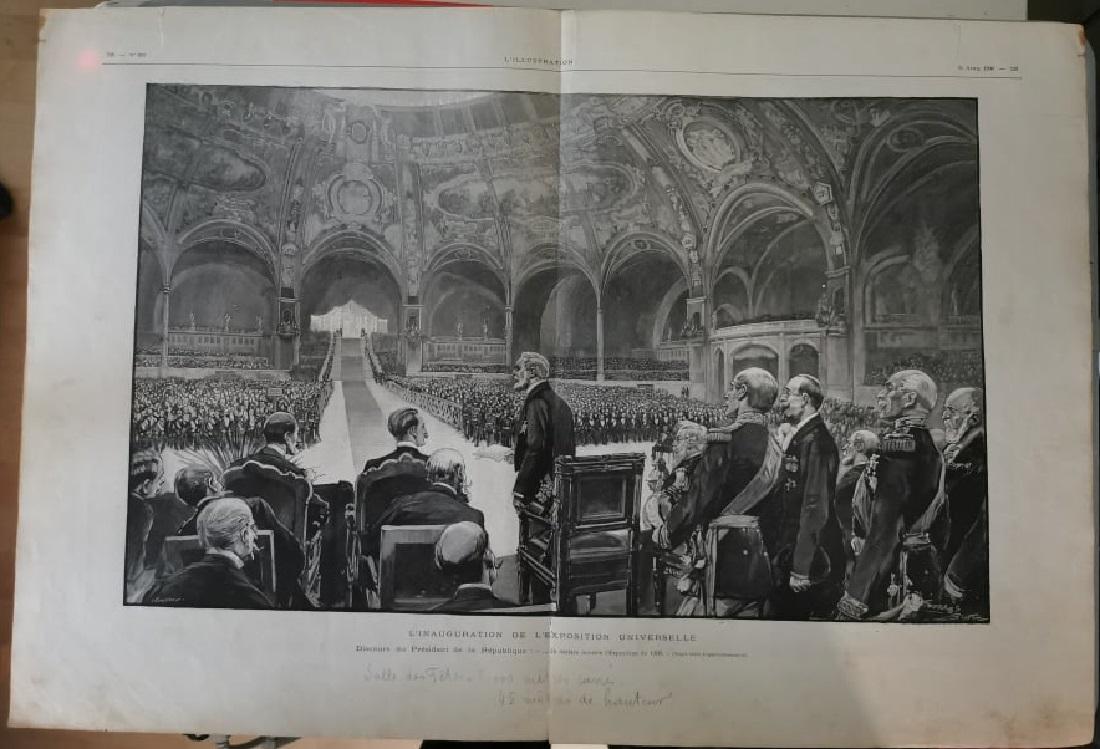 L'inauguration de Exposition Universelle / Salons. Stampa 1900
