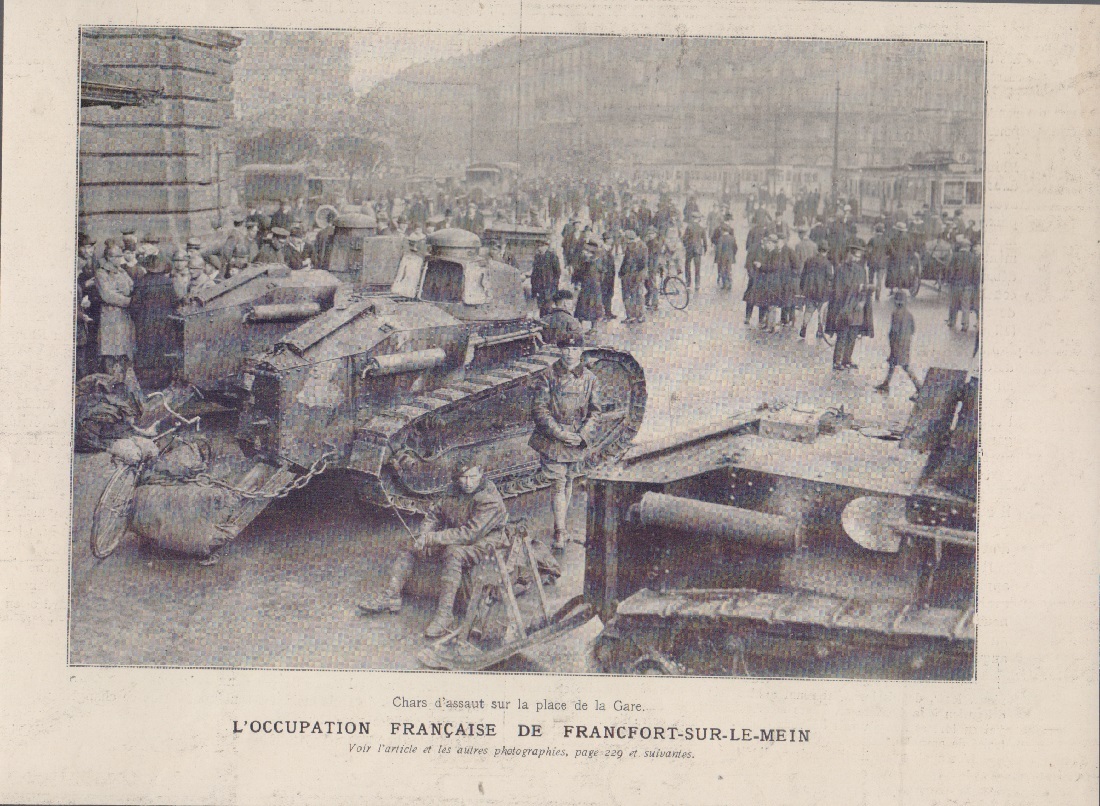 L'occupation francaise de Francfort dur le Mein. Illustrazione 1920