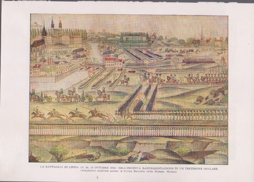 La battaglia di Lipsia (1813) nell'ingenua rappresentazione ... Immagine1940