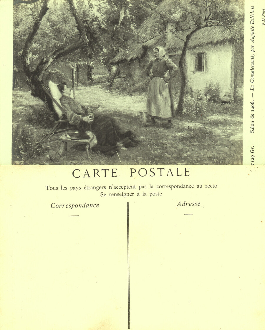 La Convalescente (Auguste Delecluse) Salon de 1906. Non viaggiata