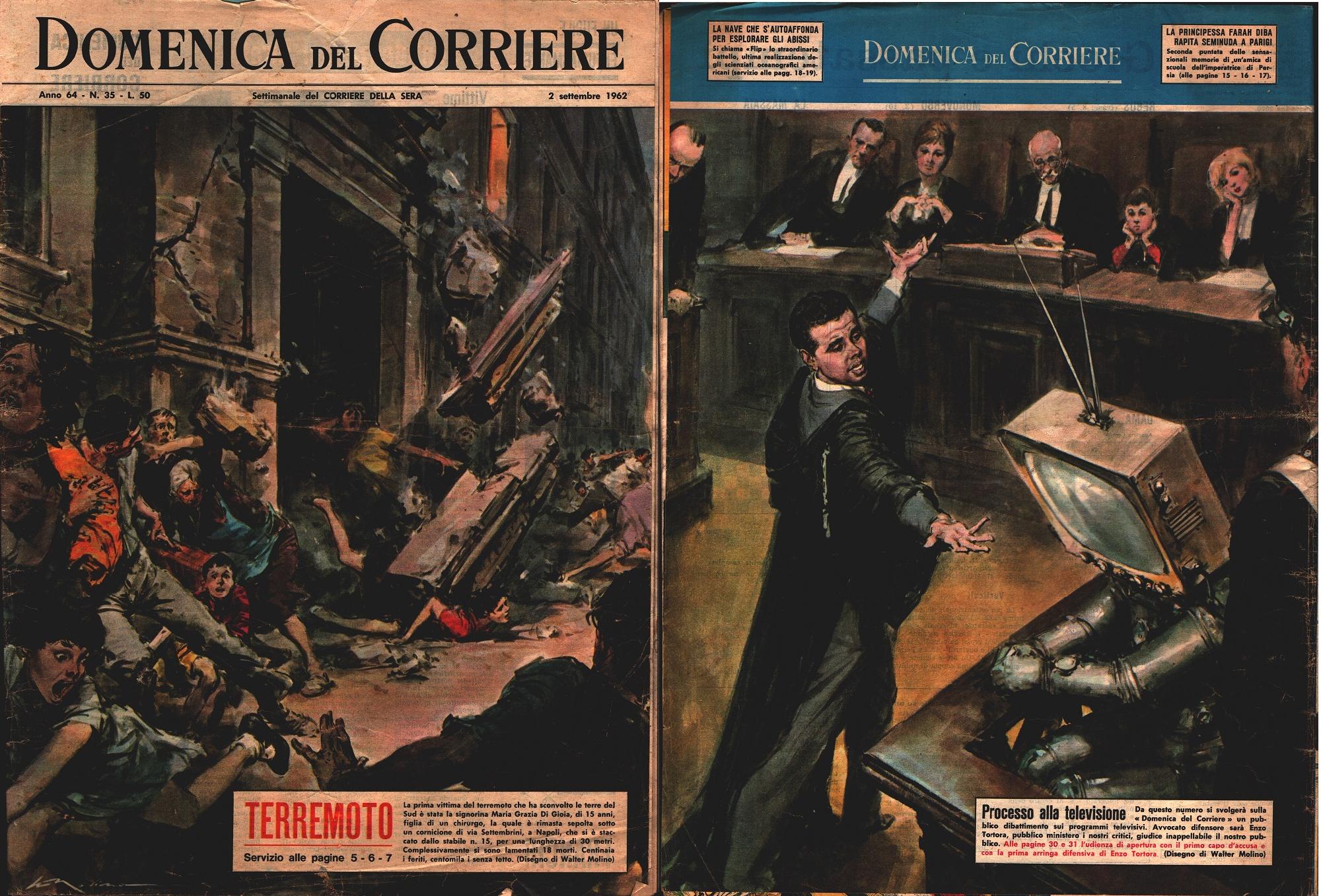 La Domenica del Corriere 2 Settembre 1962 Terremoto a Napoli …