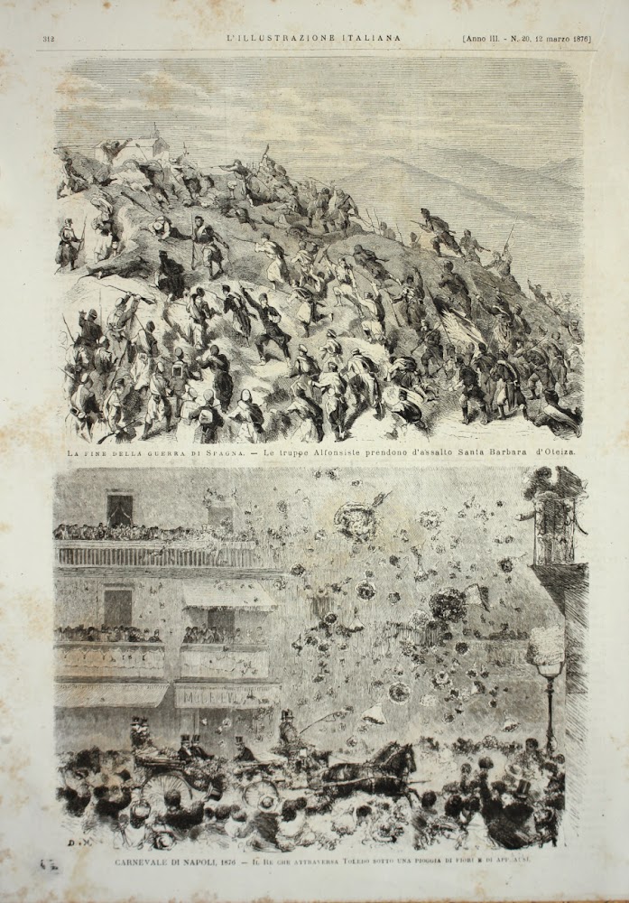 La fine della guerra in Spagna; Carnevale di Napoli 1876. …