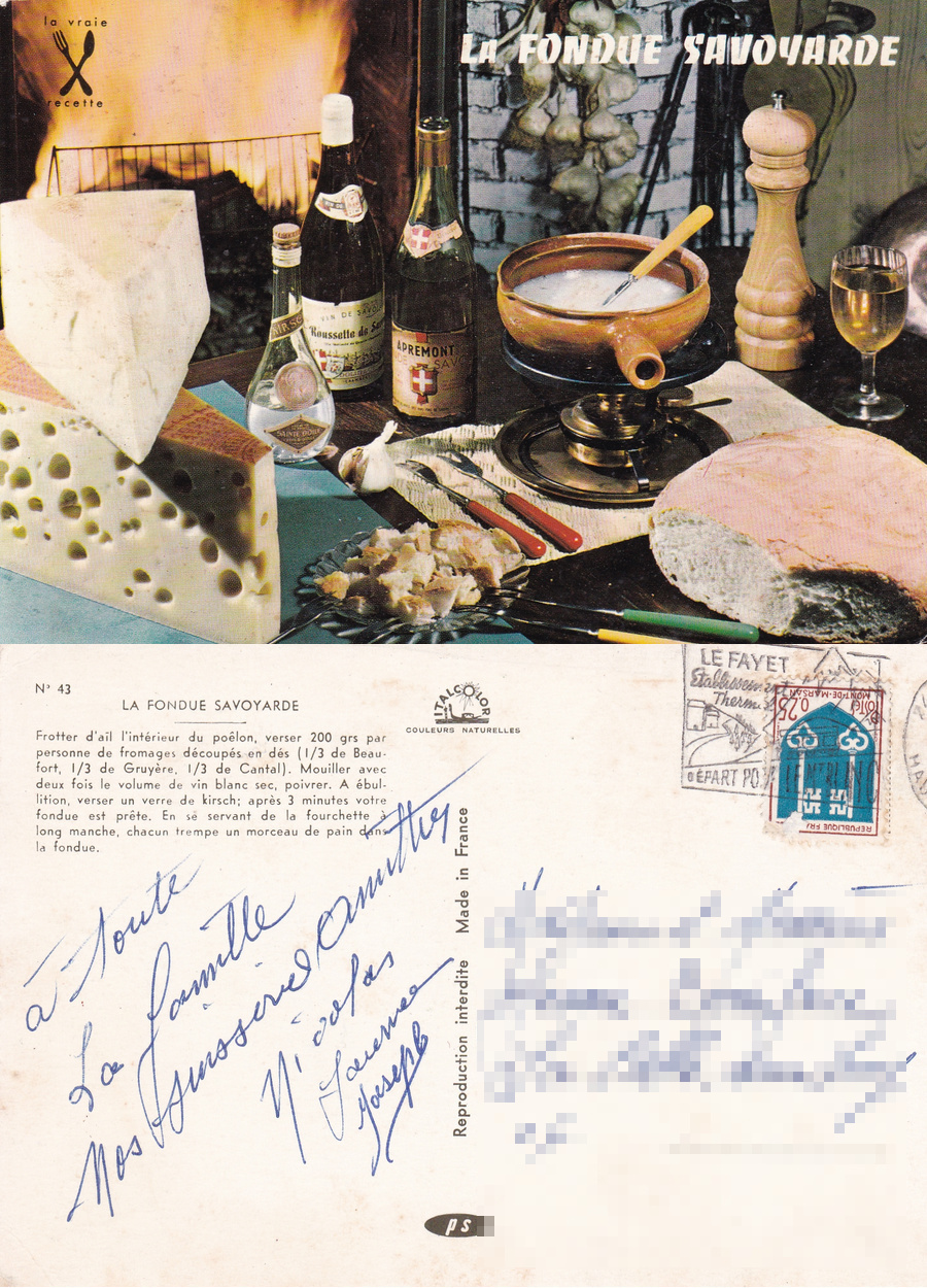 La fondue savoyarde. Viaggiata