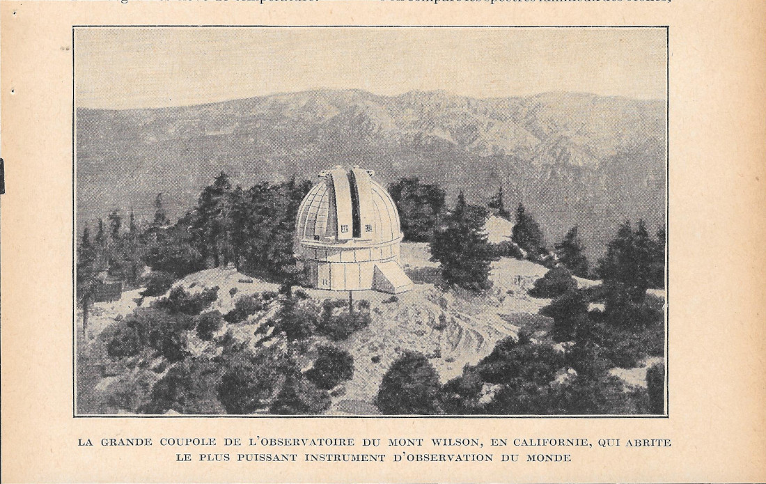 La grande coupole de l'observatoire du Mont Wilson - Immagine …
