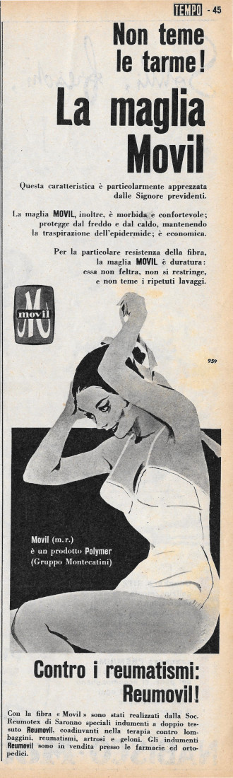 La maglia Movil non teme le tarme - Advertising 1956