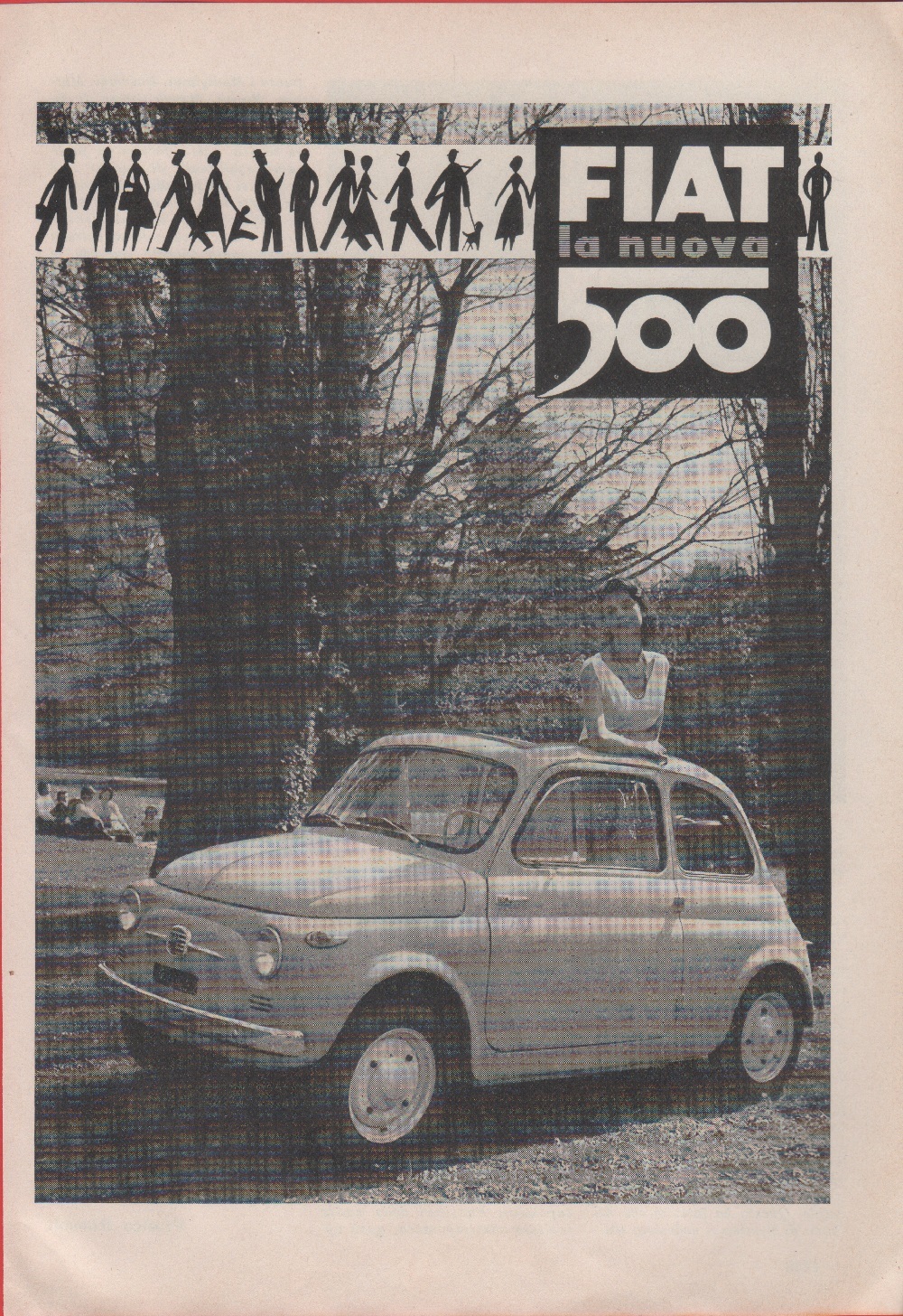 La nuova Fiat 500. Advertising 1957