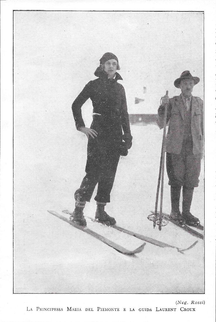 La Principessa Maria del Piemonte e la guida Laurent Croux. …