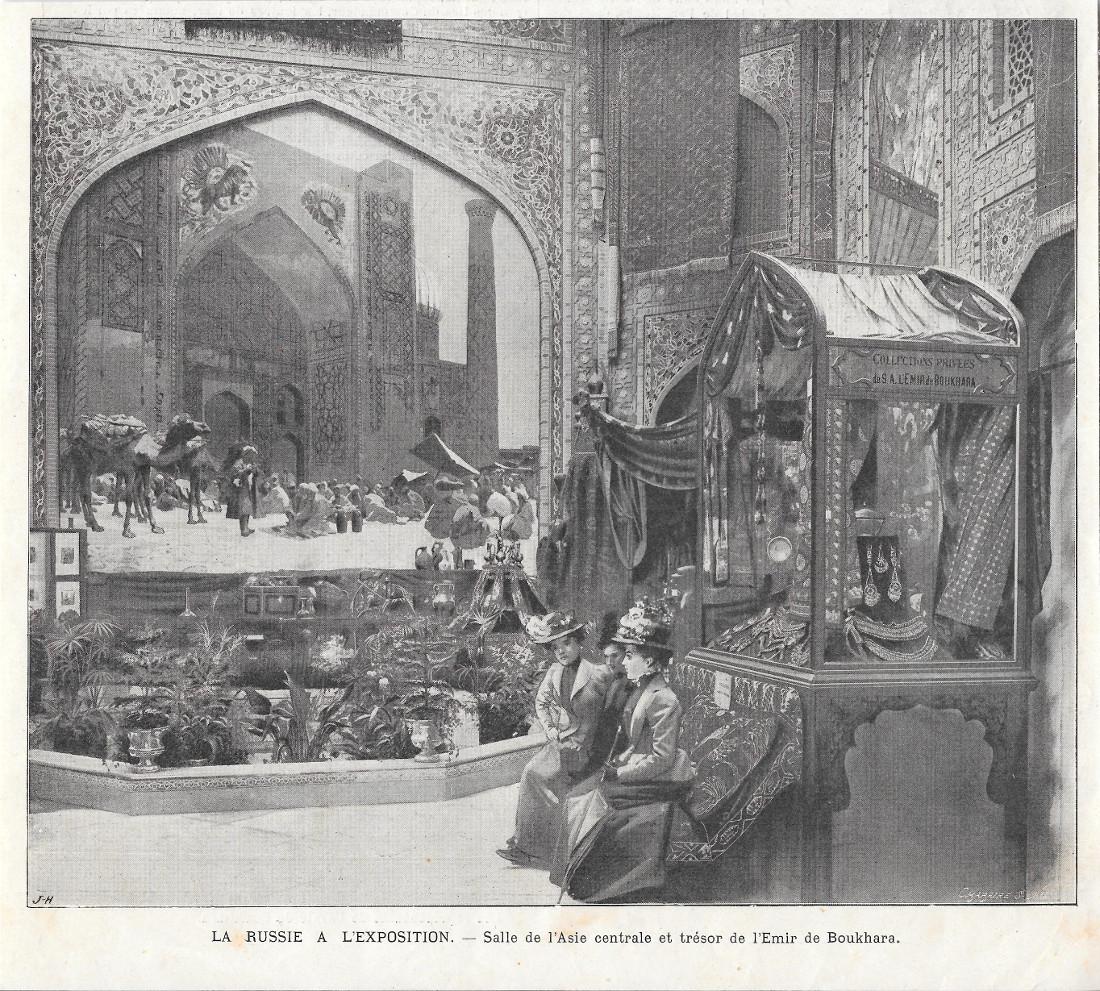La Russie a l'Exposition. La salle de l'Asie centrale. Stampa …