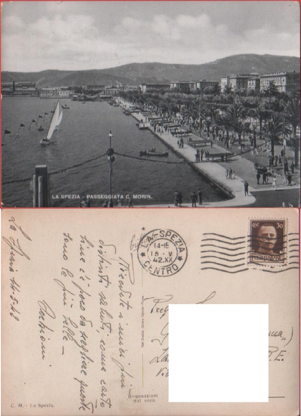 La Spezia. Passeggiata C. Morin. Viaggiata 1942