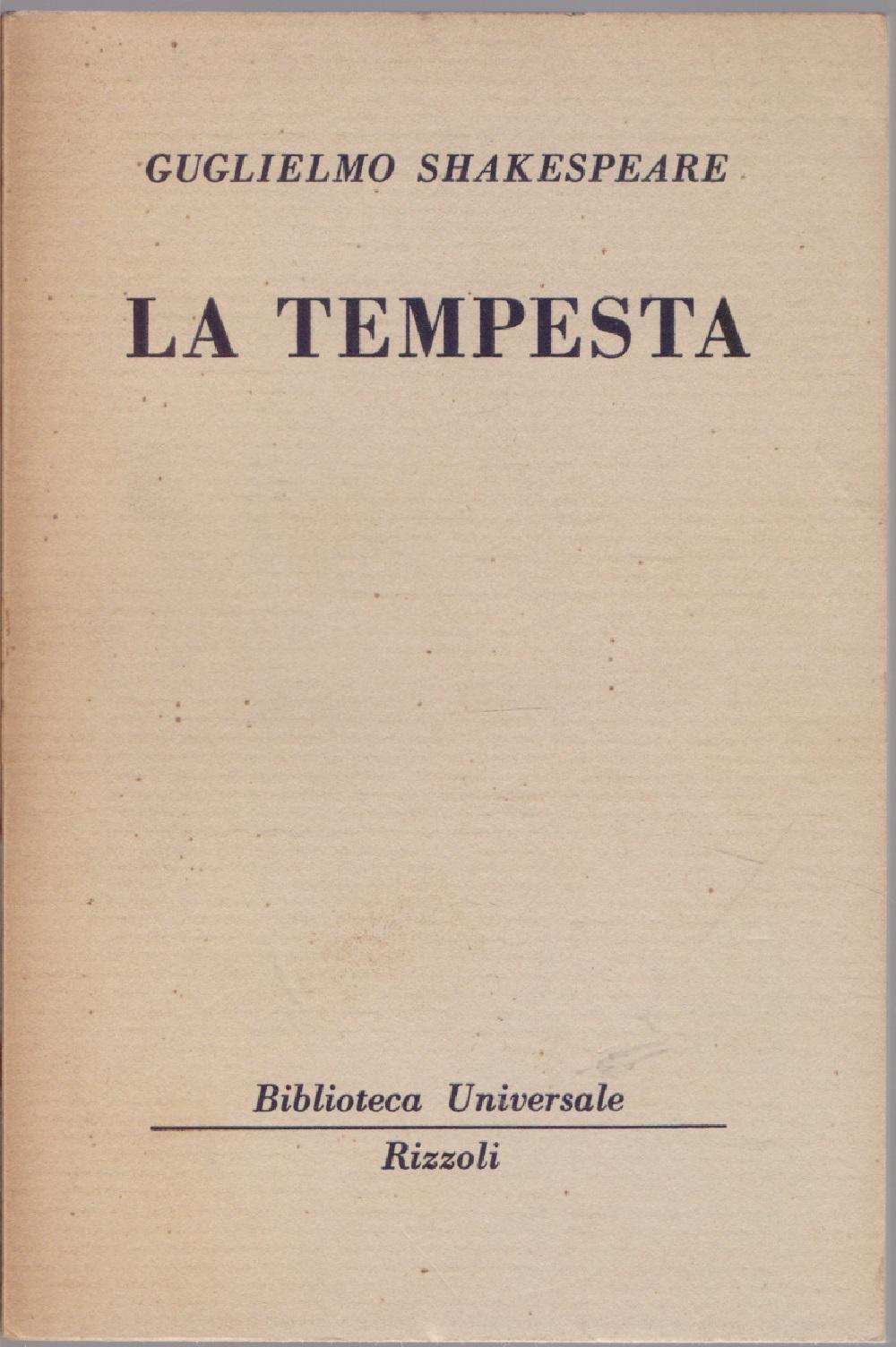La tempesta ( 1280 B.U.R.) - Guglielmo Shakespeare