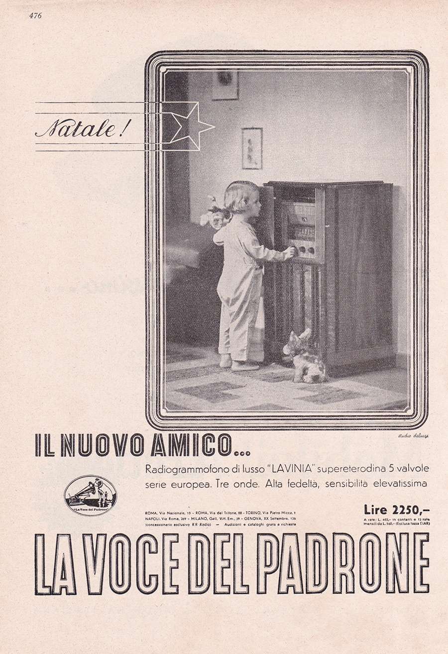 La Voce del Padrone/Mobil Artic - Advertising 1936