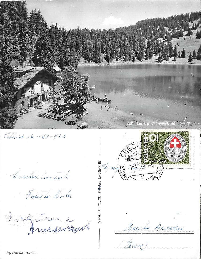 Lac de Chavonnes. Viaggiata 1963