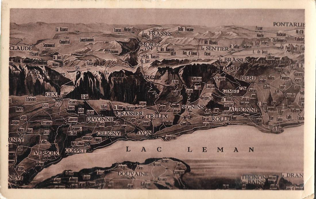Lac Leman. Panorama du Pays Roman. Non viaggiata