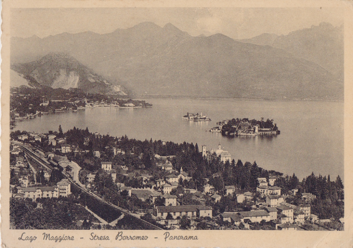 Lago Maggiore. Stresa Borromeo. Panorama. Non viaggiata