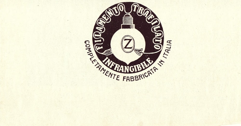 Lampadine Z. Filamento trafilato, infrangibile. Advertising 1913