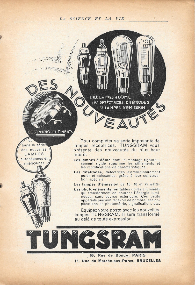 Lampes Tungsram /Des muscles en 30 Jours - Advertising 1933