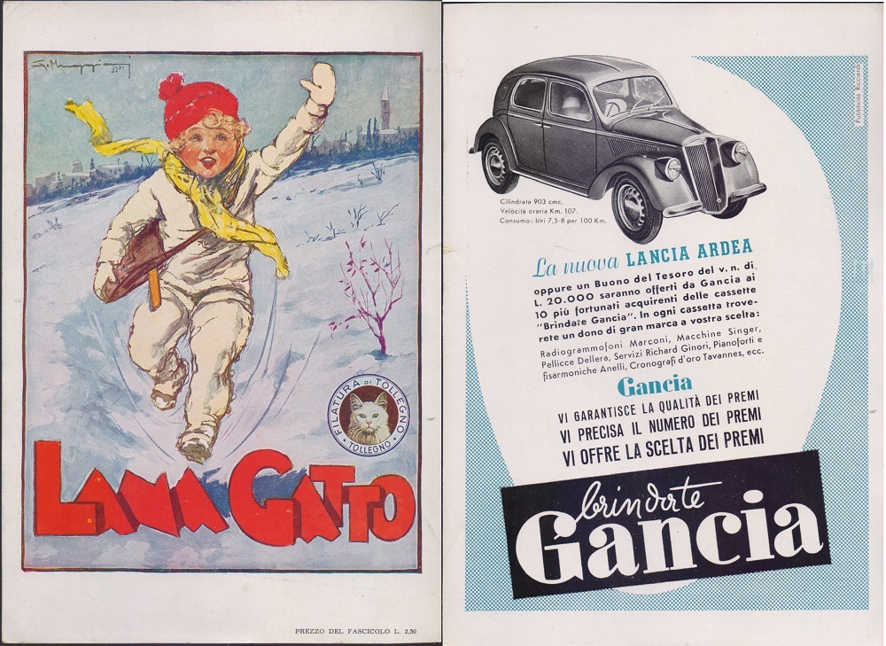 Lana Gatto/Gancia. Advertising 1940
