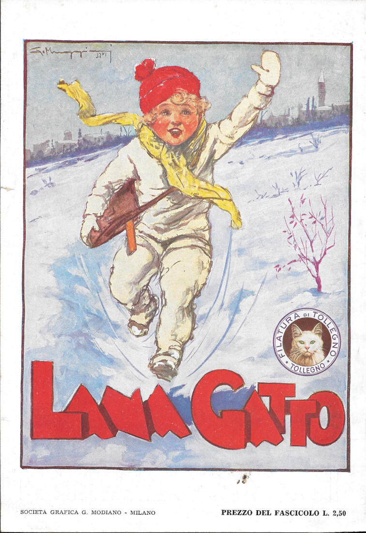 Lana Gatto. Illustratore G. Muggiani - Advertising 1937