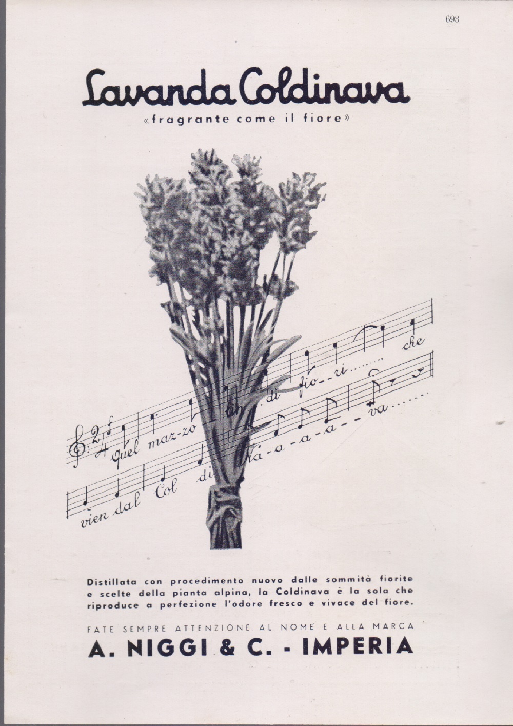 Lavanda Coldinava. Advertising 1940