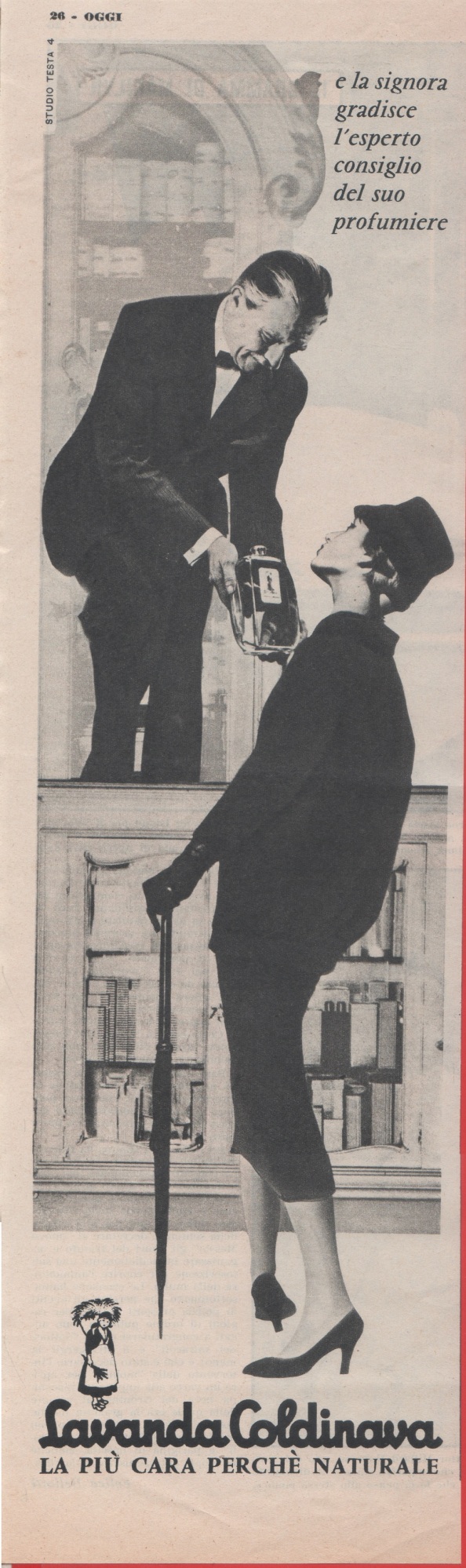 Lavanda Coldinava la più cara perchè naturale. Advertising 1957