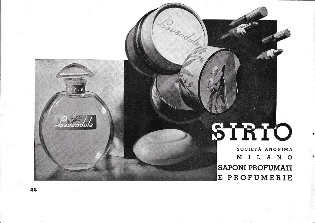 Lavandula Sirio. Advertising 1939