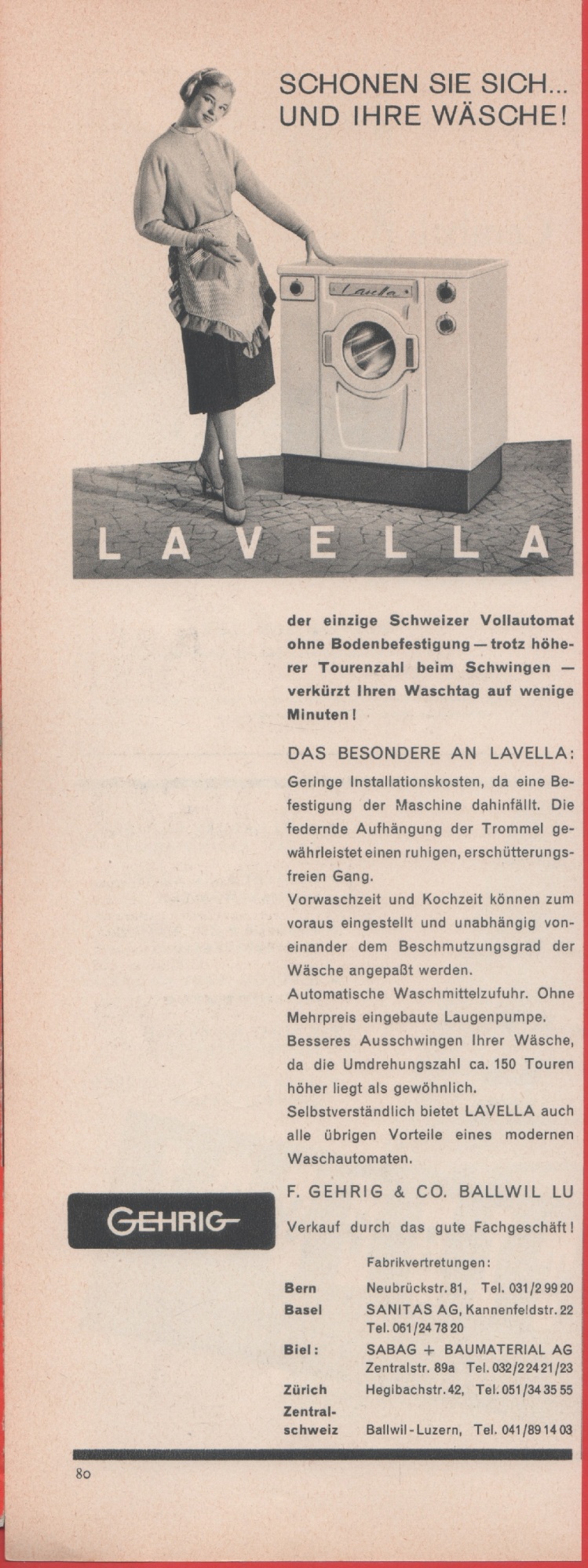 Lavella Gehrig. Advertising 1958