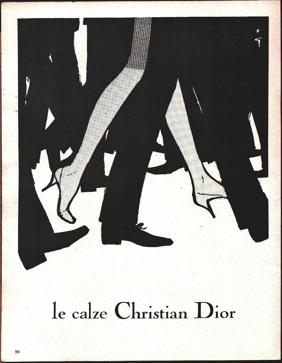 Le calze Christian Dior. Advertising 1962