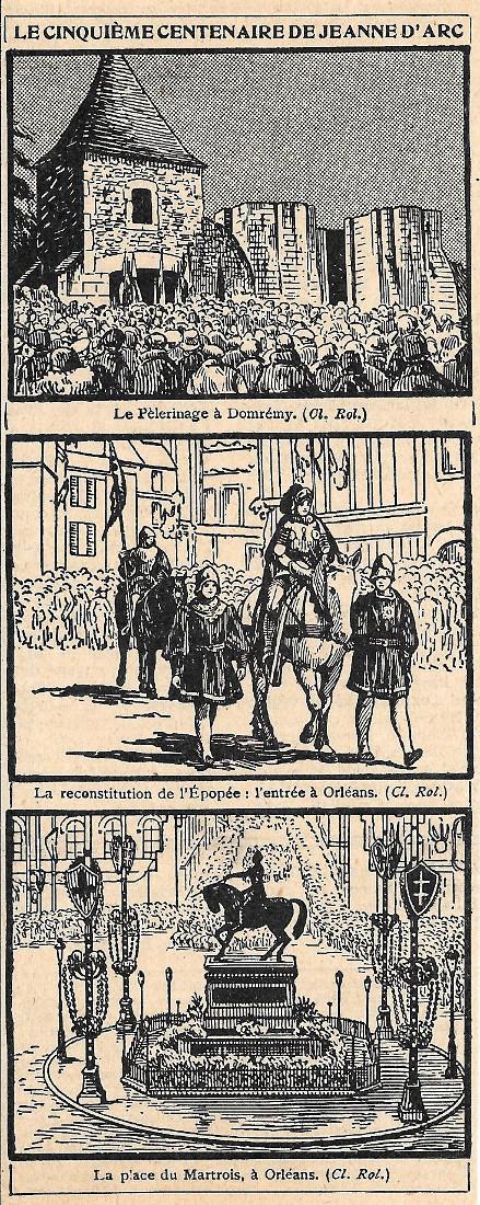 Le cinquieme centenaire de Jeanne d'Arc. Stampa 1930