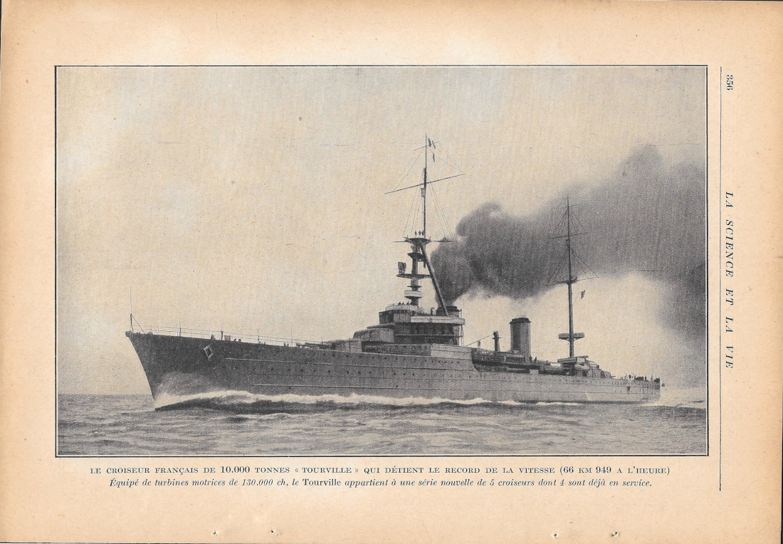 Le croiseur Francais de 10.000 tonnes Tourville - immagine 1928